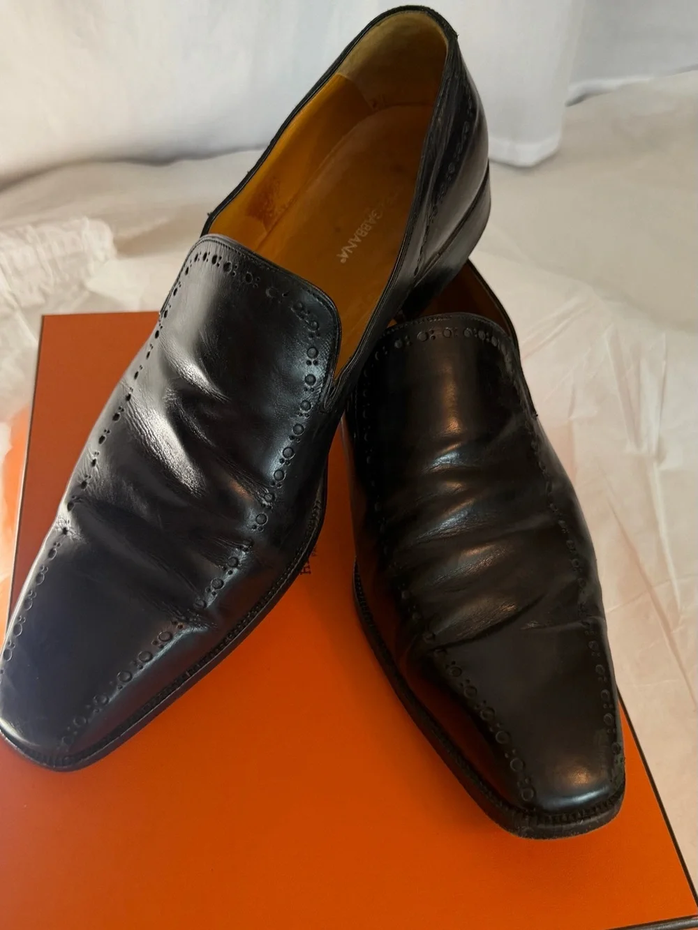 Dolce & Gabbana Black Leather Slip-On Loafers